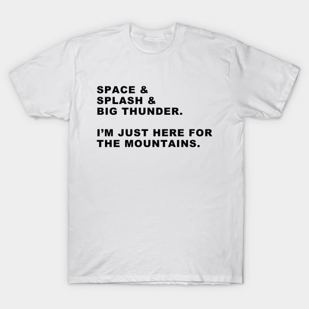 MK Mountains (Black Text) T-Shirt by Space Mountaineering Supply Co